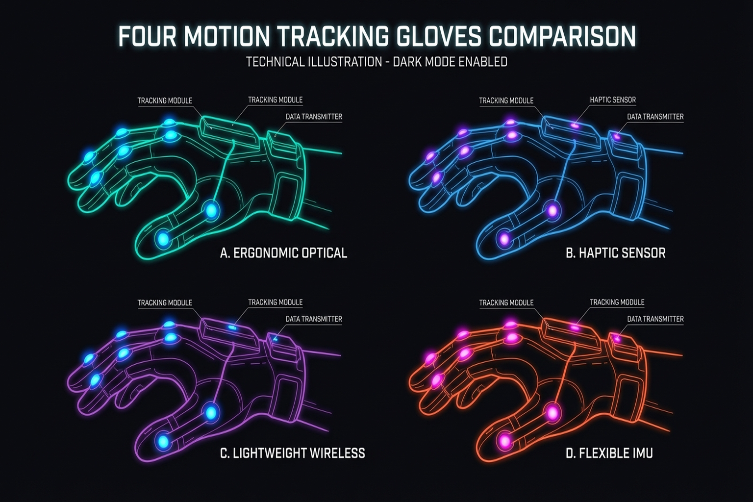 Figure 6.2: Motion tracking glove comparison.