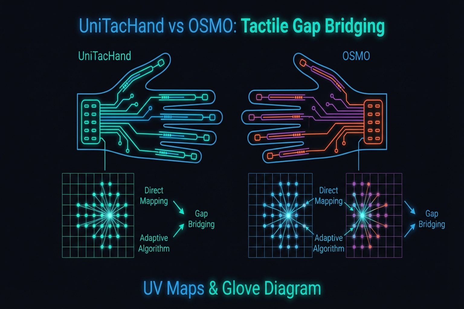 Figure 10.4: Two tactile gap bridging approaches.